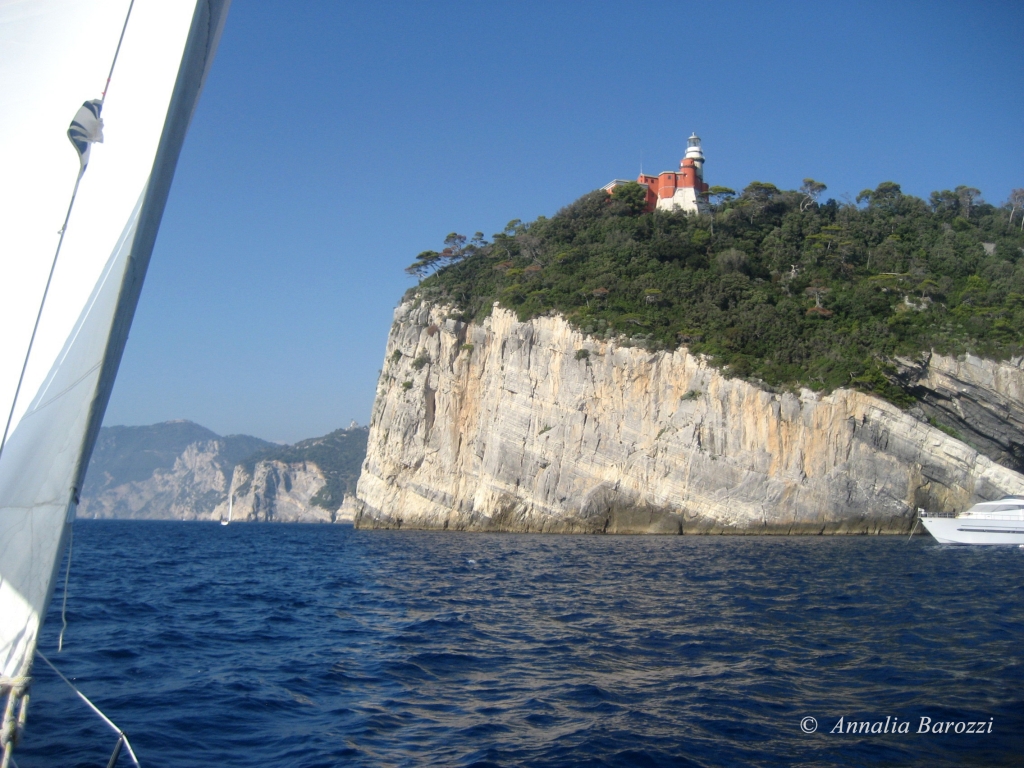 Italy - Portovenere - Isola del Tino - Falesia calcarea