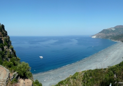 France - Corsica - Black beach of Nonza